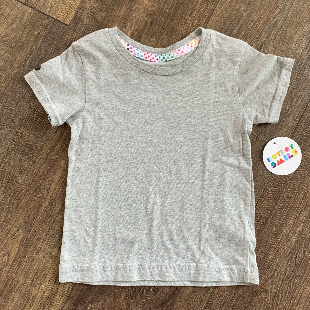 NWT Dot Dot Smile T-Shirt, Heather Grey, 2T
